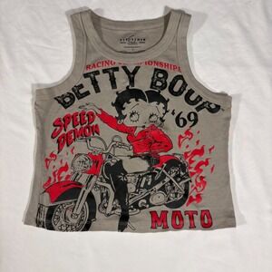 Betty Boop Moto Tank Top Racing Graphic Sleeveless by Fleischer Studios